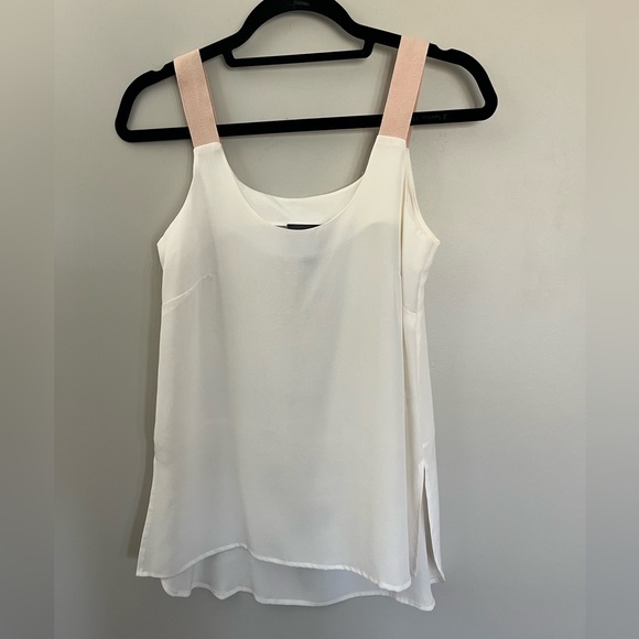 Women’s Leo & Sage 100% Silk White Spaghetti Strap Blouse SZ XS - Picture 1 of 4